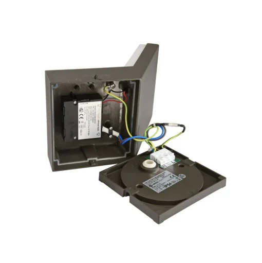 LED buiten wandlamp Tucanae, grijs, hoogte 22 cm, IP54