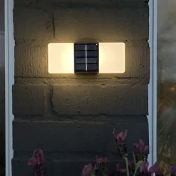 LED buiten wandlamp Wally, 14x6 cm wit mat CCT