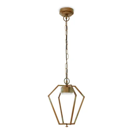 LED buiten-hanglamp Gemstone 3452 messing/opaal