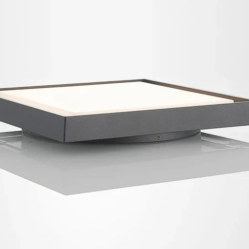 LED buitenplafondlamp Birta, hoekig, 34 cm