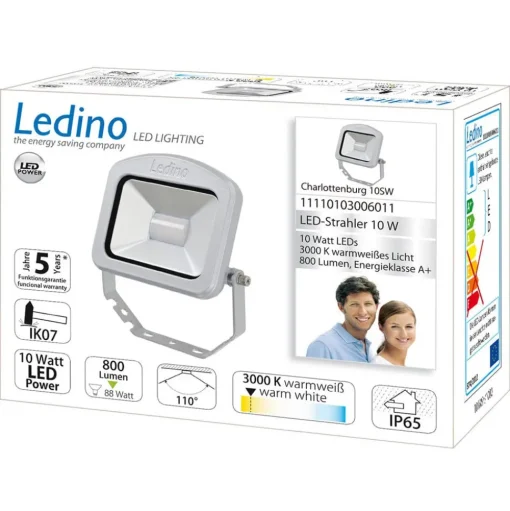 LED buitenspot Charlottenburg zilver 10W 3.000K