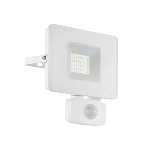 LED buitenspot Faedo 3 met sensor, wit, 20W