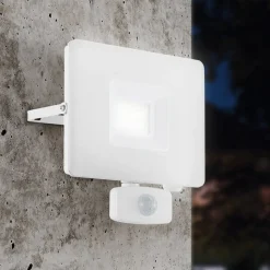 LED buitenspot Faedo 3 met sensor, wit, 30W
