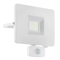 LED buitenspot Faedo 3 met sensor, wit, 30W