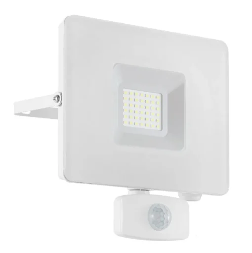 LED buitenspot Faedo 3 met sensor, wit, 30W