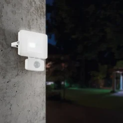 LED buitenspot Faedo 3 met sensor, wit, 10W