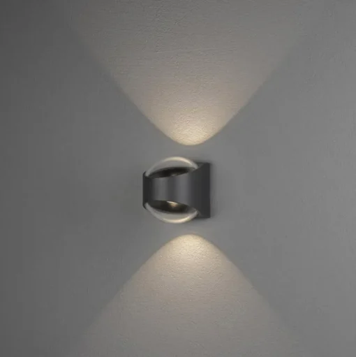LED buitenwandlamp Bitonto 2-lamps antraciet