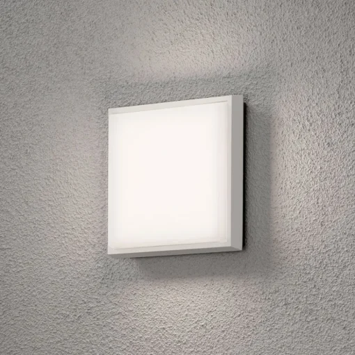 LED buitenwandlamp Cesena, vierkant