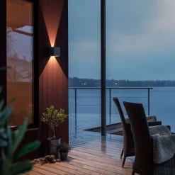 LED buitenwandlamp Cremona 13 cm grijs