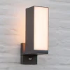 LED buitenwandlamp Cuba, sensor 1-lamp antraciet