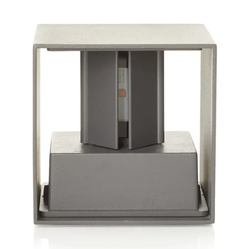 LED buitenwandlamp Cube basaltgrijs