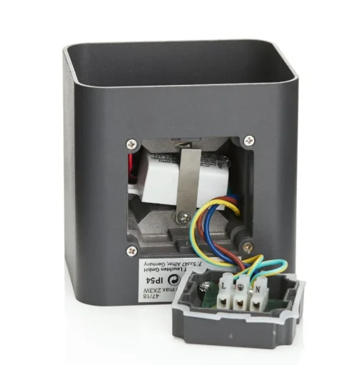 LED buitenwandlamp Dodd, hoekig, antraciet