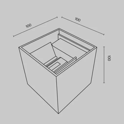 LED buitenwandlamp Fulton, 10x10cm, wit