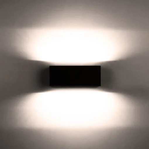 LED buitenwandlamp Gemini, 22cm, 3.000K, antraciet