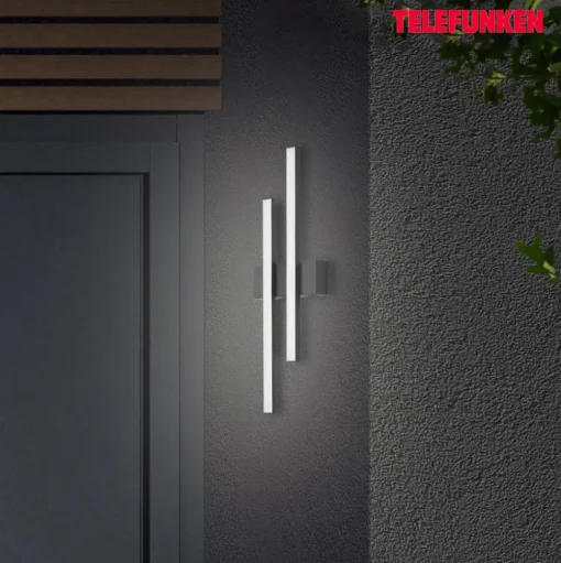 LED buitenwandlamp Graz direct 2-lamps zwart