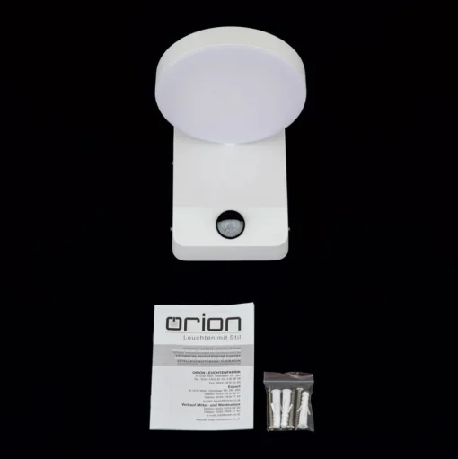 LED buitenwandlamp Hendryk met sensor, wit