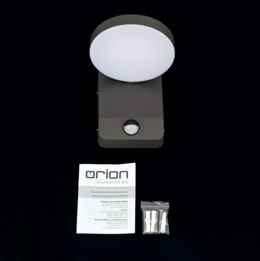 LED buitenwandlamp Hendryk met sensor, zwart