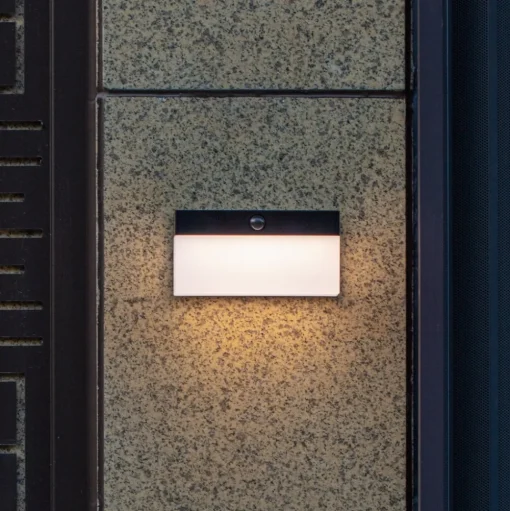 LED buitenwandlamp op zonne-energie Fran, CCT