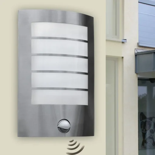 LED buitenwandlamp Slim met bewegingssensor IP44