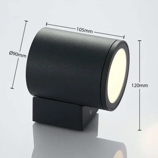 LED buitenwandlamp Visavia, één lampje