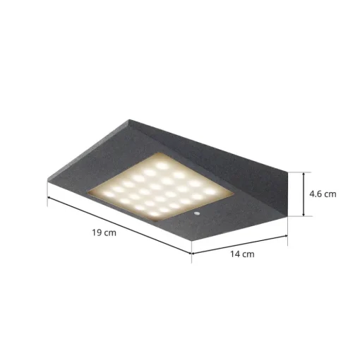 LED buitenwandsolarlamp CMD 9019 met sensor