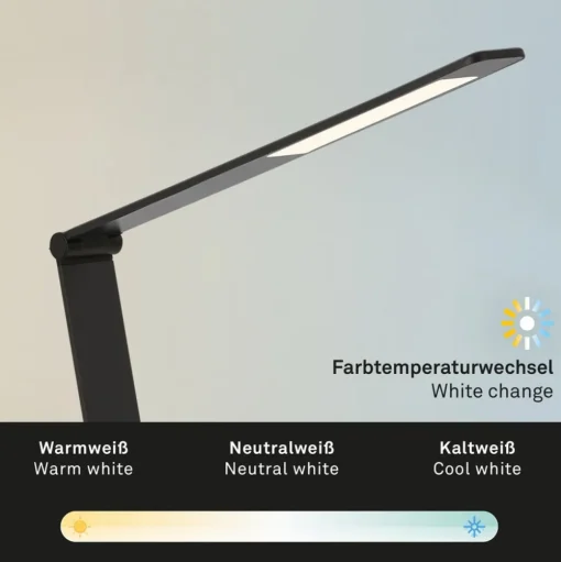 LED bureaulamp Haiti touchdim CCT zwart