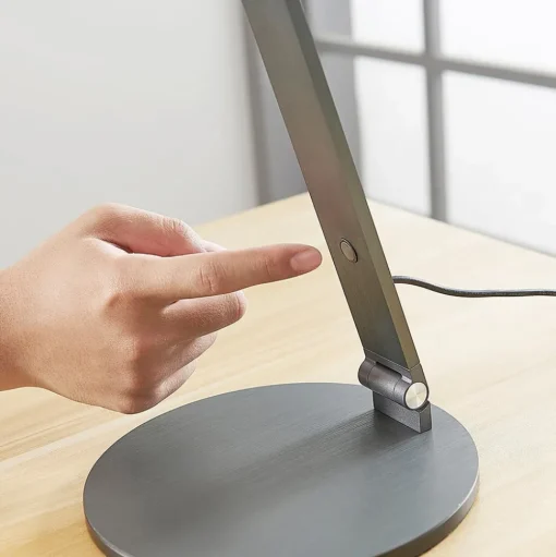 LED bureaulamp Mion, 41 cm, rond, dimbaar