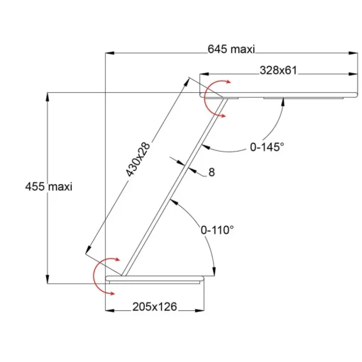 LED bureaulamp Orbit met inductie zilver