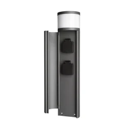 LED contactdooszuil met twee stopcontacten, IP44
