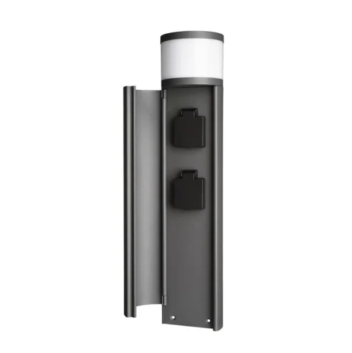 LED contactdooszuil met twee stopcontacten, IP44