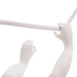 LED decoratie-hanglamp Monkey Lamp wit slingerend