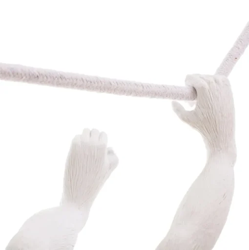 LED decoratie-hanglamp Monkey Lamp wit slingerend