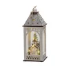 LED decoratie-lantaarn met kerk in winter