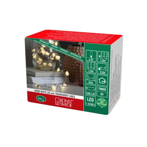 LED decoratie-lichtketting blad en bloem 25-lamps