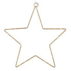 LED decoratieve ster Liva Star, goud, Ø 30 cm