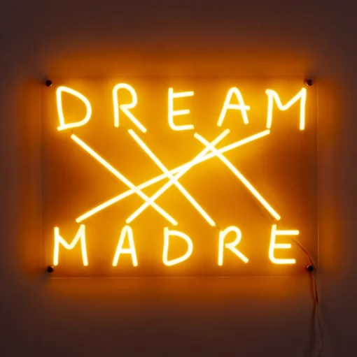 LED decoratie-wandlamp Dream-Madre, geel