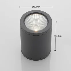 LED downlight Embla van aluminium IP54, grijs
