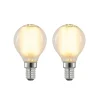 LED druppellamp E14 4W 2700K mat dimbaar 2 per set
