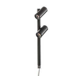 LED Duo Spot 2x3 W warmwit 170 mm zwart