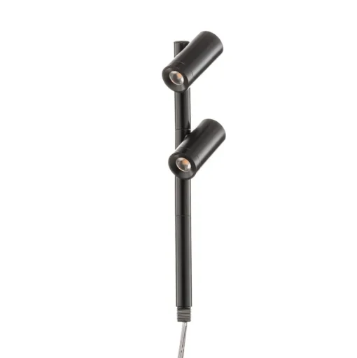 LED Duo Spot 2x3 W warmwit 170 mm zwart