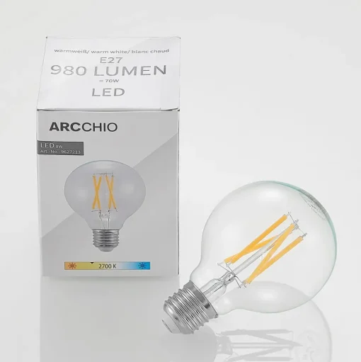 LED E27 8W G80 2700K filament dimbaar helder per 2