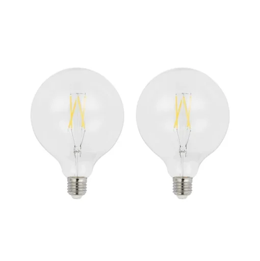 LED filament E27 6W 2.700K G125 bol helder per 2
