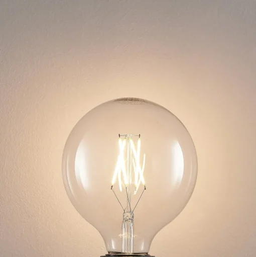 LED filament E27 6W 2.700K G125 bol helder per 2