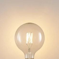LED filament E27 8W 2.700K G125 bol helder per 2