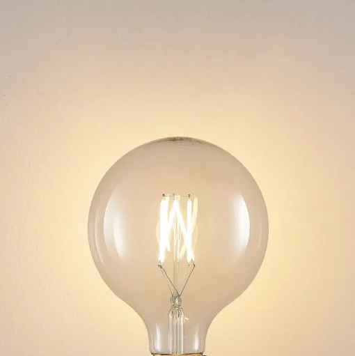 LED filament E27 8W 2.700K G125 bol helder per 2