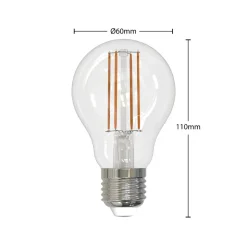 LED filament lamp E27 helder 6W 2.700K dimbaar set van 3