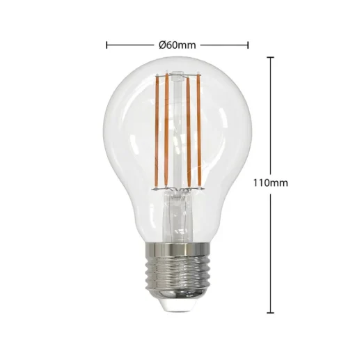LED filament lamp E27 helder 6W 2.700K dimbaar set van 3