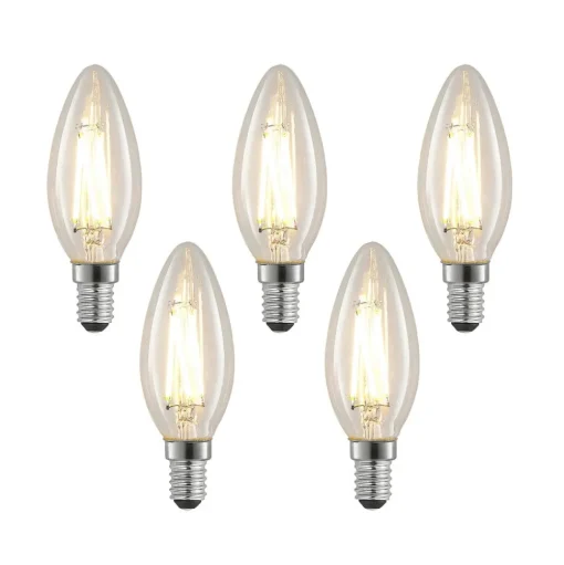 LED filament lamp E14 4W 827 kaars dimbaar 5/set