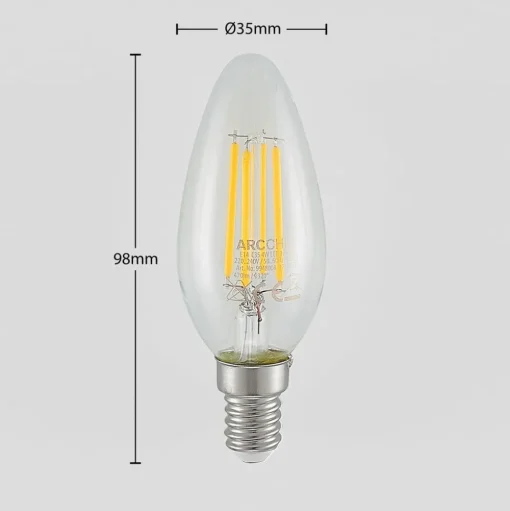 LED filament lamp E14 4W 827 3-Step-dimmer 3/set