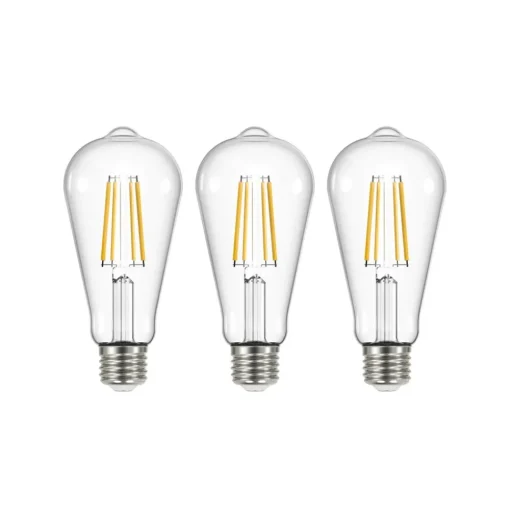 LED filament lamp helder E27 3.8W 2700K 806lm set van 3